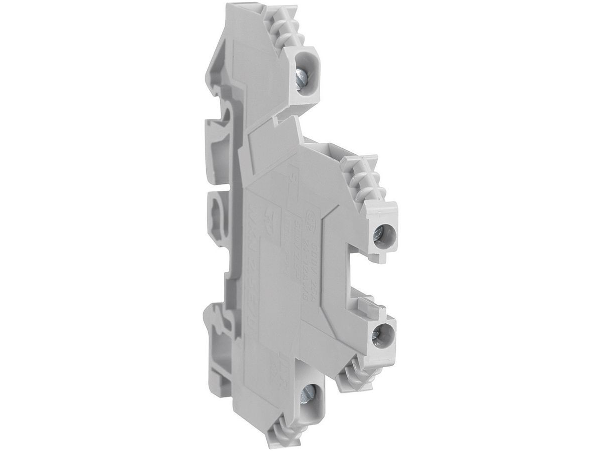 Doppelstock-Reihenklemme Hager 2.5mm², L/L 500V/24A Schraubklemme seitlich offen