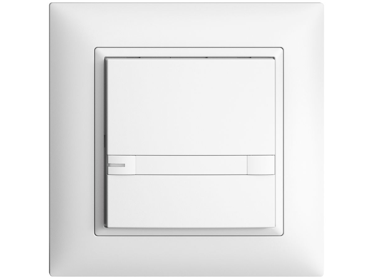 UP-Taster KNX 1-fach EDIZIOdue colore weiss RGB mit LED mit Papiereinlage