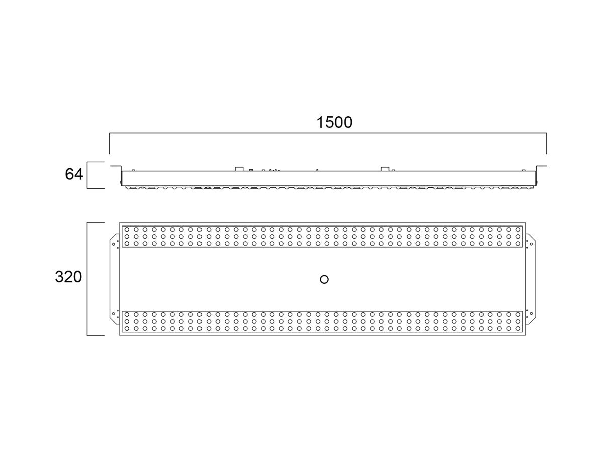 LED-Deckenleuchte Sylvania Sportsbay 122W 18400lm 4000K EM 3h 1500mm weiss