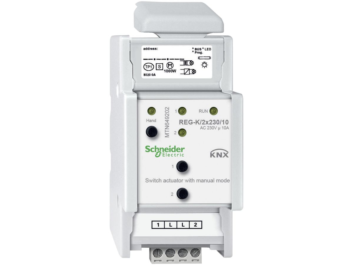 REG-Schaltaktor KNX Schneider Electric 2×230V MTN649202