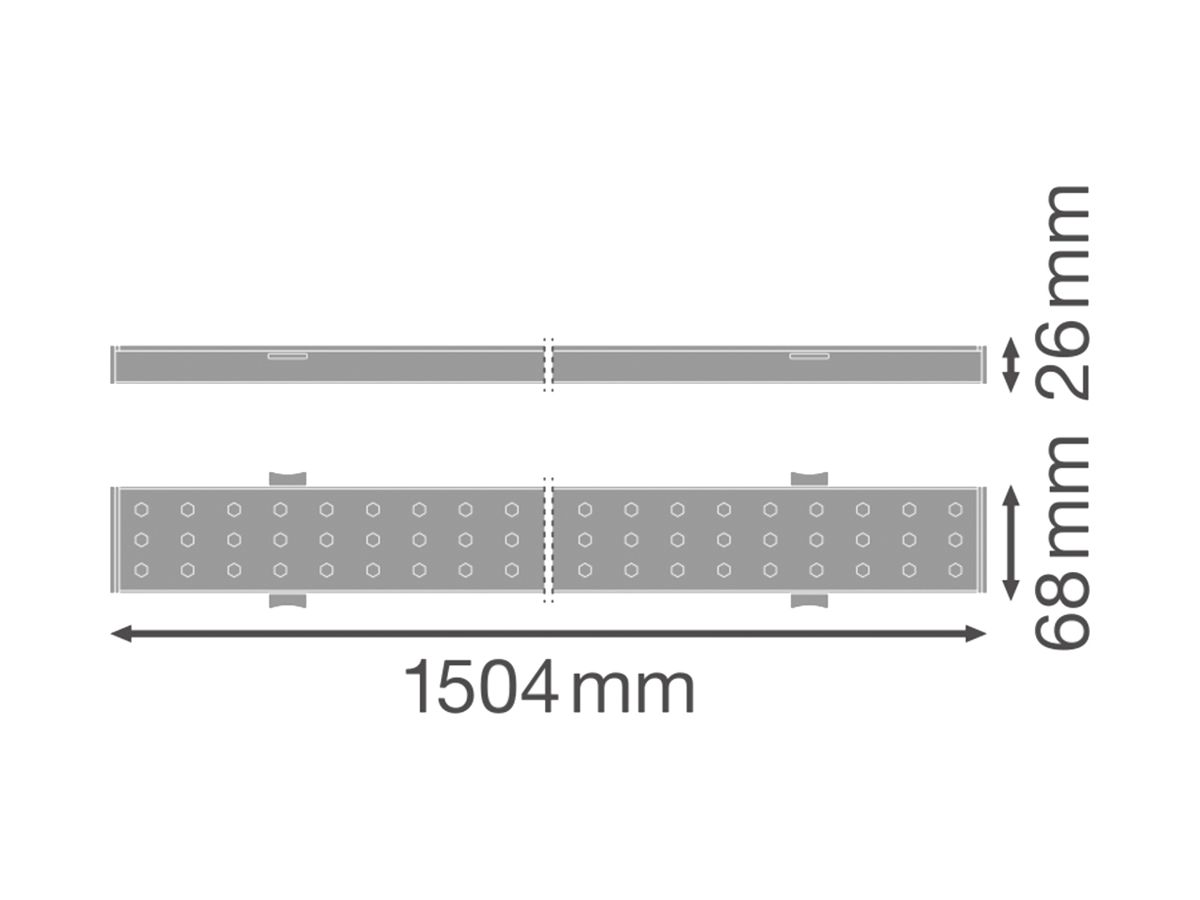 LED-Leuchteinsatz LEDVANCE TRUSYS UNIV 50W 9000lm 840 60° 1504mm weiss