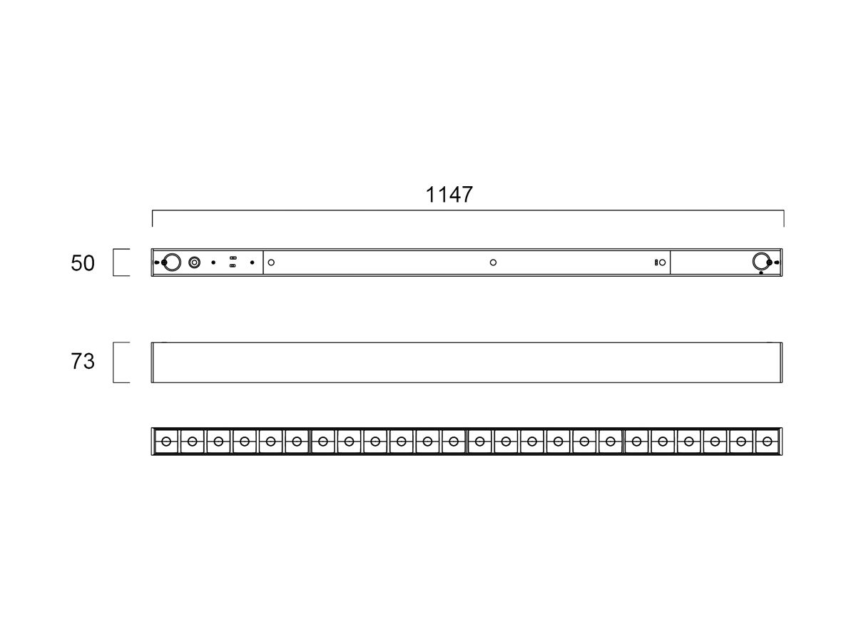 LED-Deckenleuchte Sylvania Otao Linear REF 24W 3500lm 830/840 1147mm sz/ws