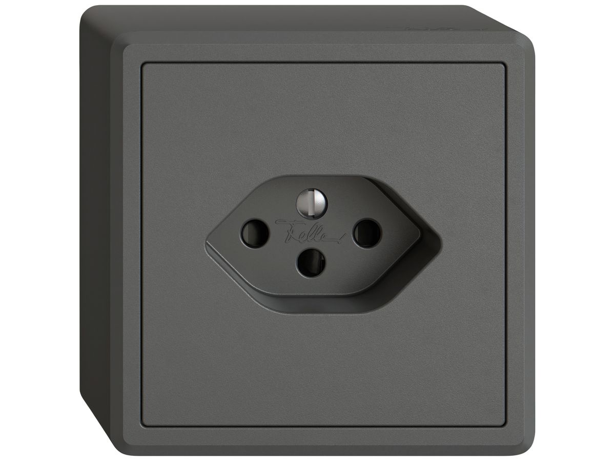 AP-Steckdose EDIZIO.liv SNAPFIX® 1×T13 mit Shutter dgu