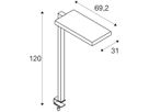 LED-Tischleuchte SLV WORKLIGHT 79W 7600lm 4000K 1200mm Aluminium schwarz