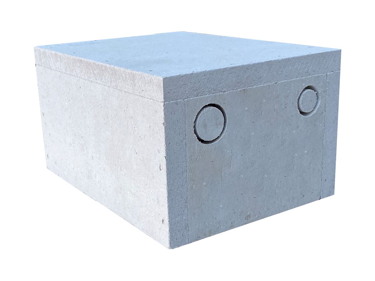 EB-Gehäuse Fire-Stop-Box, Gipsfaserplatte, 200×150×110mm, EI30, grau