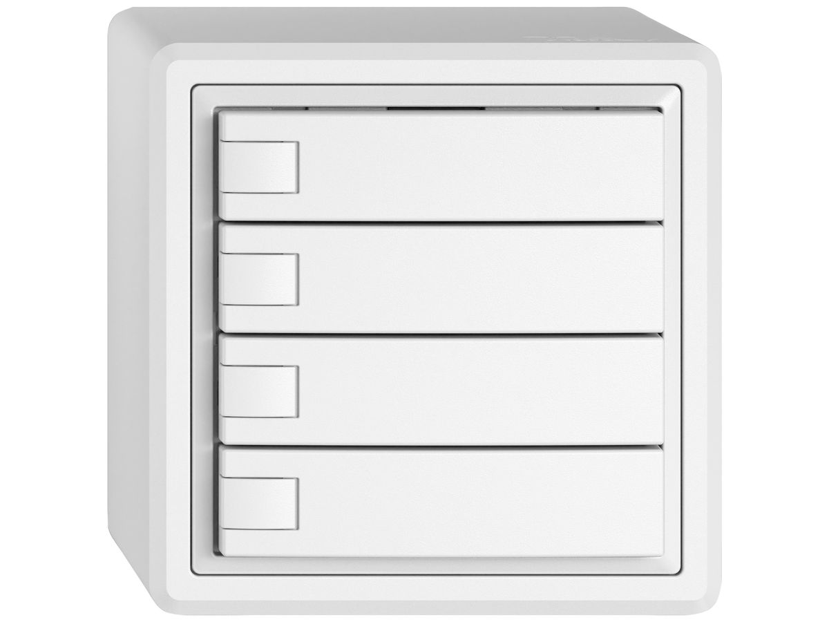 AP-Universaltaster EDIZIO.liv UNI SNAPFIX® 12…48V o.LED 4× 1-Tbed.ws