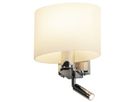 Wandleuchte SLV KENKUA SPOT E27 40W, mit LED-Leselicht 2W 3000K, satin/chrom