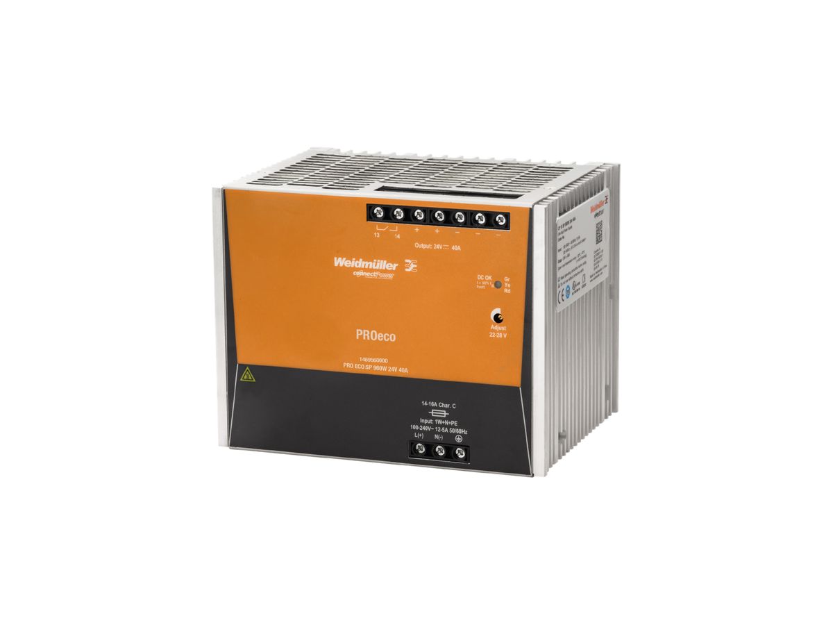 Schaltnetzgerät Weidmüller Connect Power PRO ECO3 960W 24V 40A