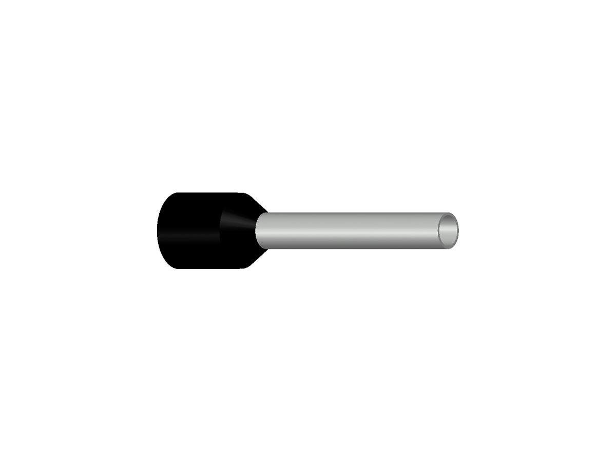 Aderendhülse Ferratec DIN isoliert 1.5mm²/12mm schwarz