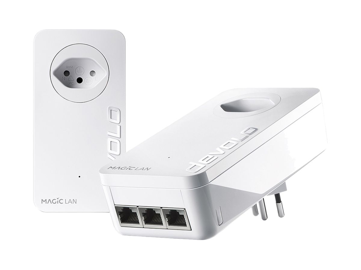 Powerline-Adapter-Set devolo Magic 2 LAN triple Starter Kit 3×RJ45 GbE