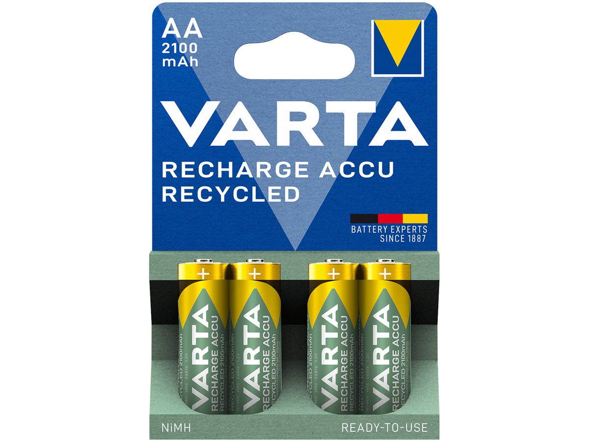 Akku VARTA HR6/AA recycled 2.1Ah, Blister à 4Stück