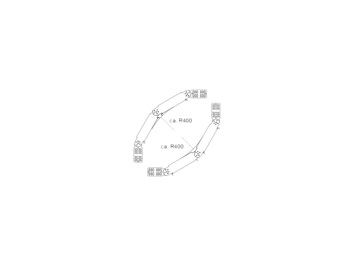 Vertikalbogen Bettermann RGBV 90° 60×300mm verzinkt zu MKS-Kanal