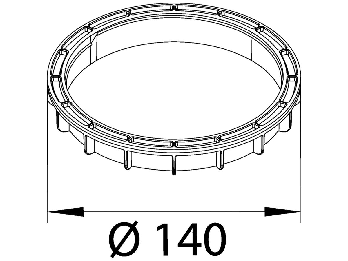 Festhaltering Hager zu Installationsdose, Spannbereich <32mm