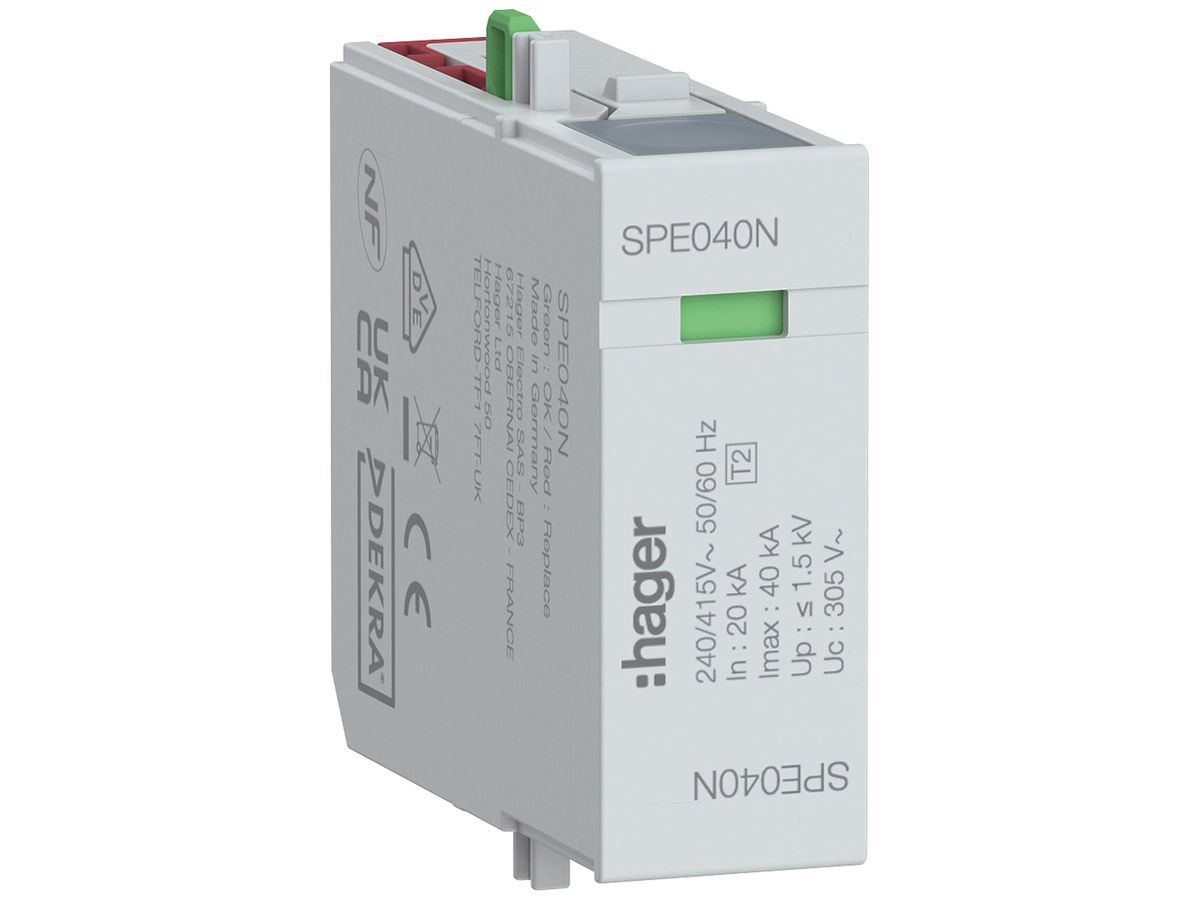 Steckmodul Hager SPE N-PE Disconnector 240VAC 1TE
