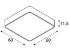 LED-Deckenleuchte SLV MEDO 60, 39W 3000K 3800lm 1…10V weiss