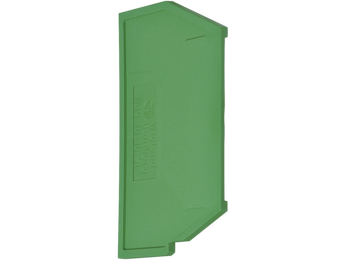 Abschlusswand Hager für KXA10E, KXA16E PE-Klemmen 10…16mm² grün