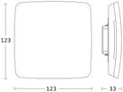 UP-Präsenzmelder Steinel TruePresence Multisensor KNX, eckig weiss