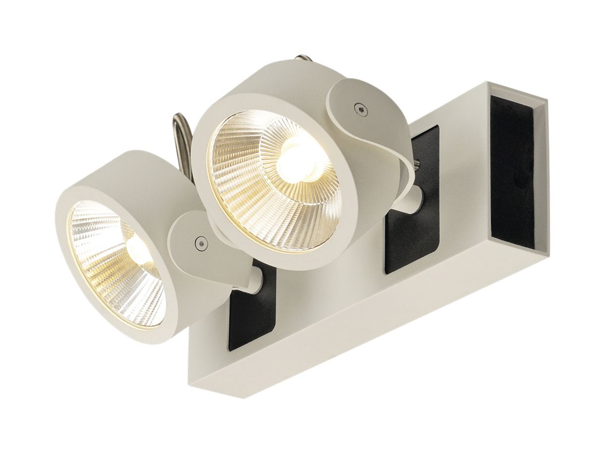 LED-Decken-/Wandleuchte SLV KALU 2, 34W 3000K dimmbar 60° IP20 weiss/schwarz