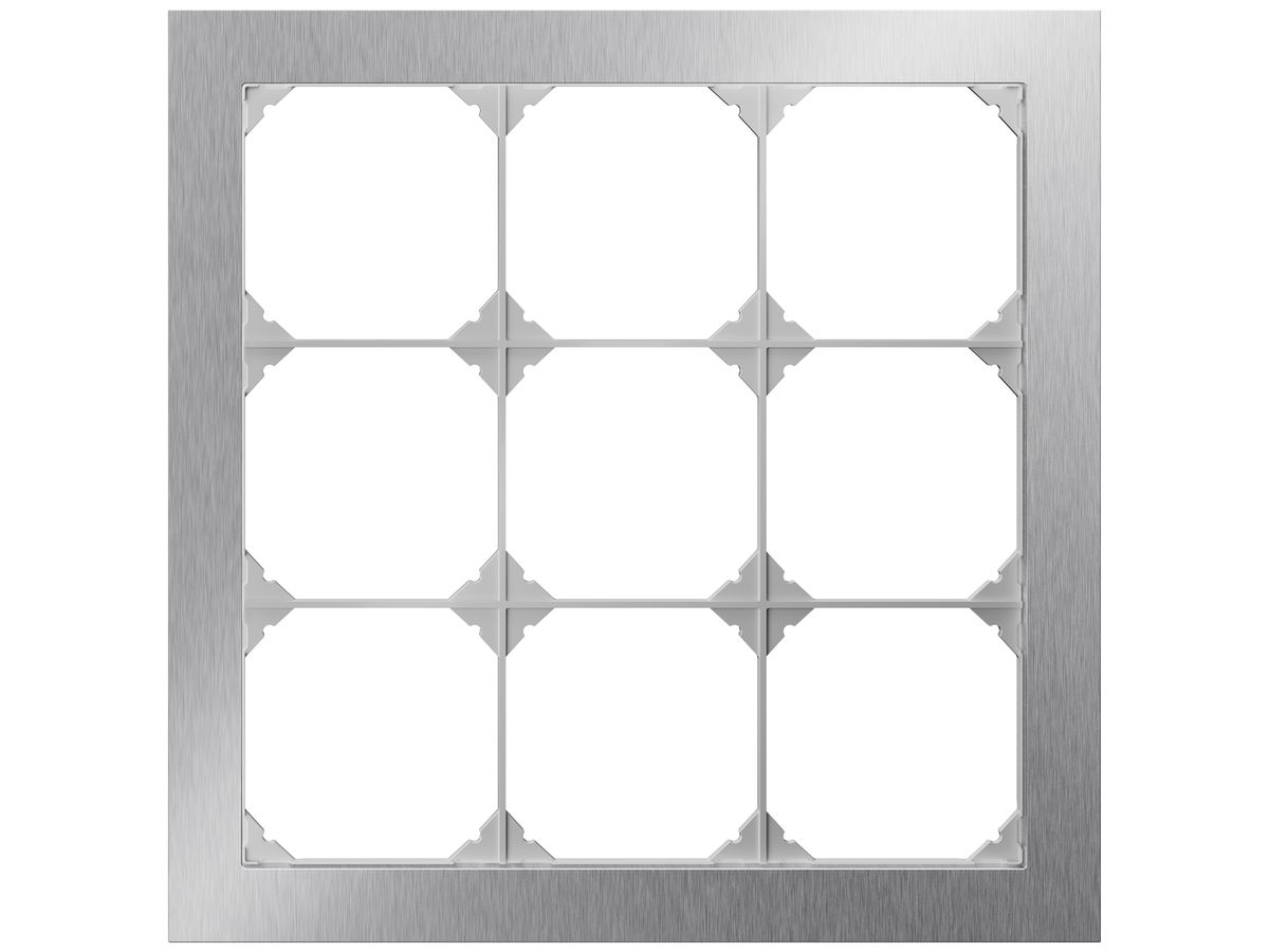 UP-Kopfzeile EDIZIO.liv prestige SNAPFIX® 3×3 214×214mm Edelstahl Cr