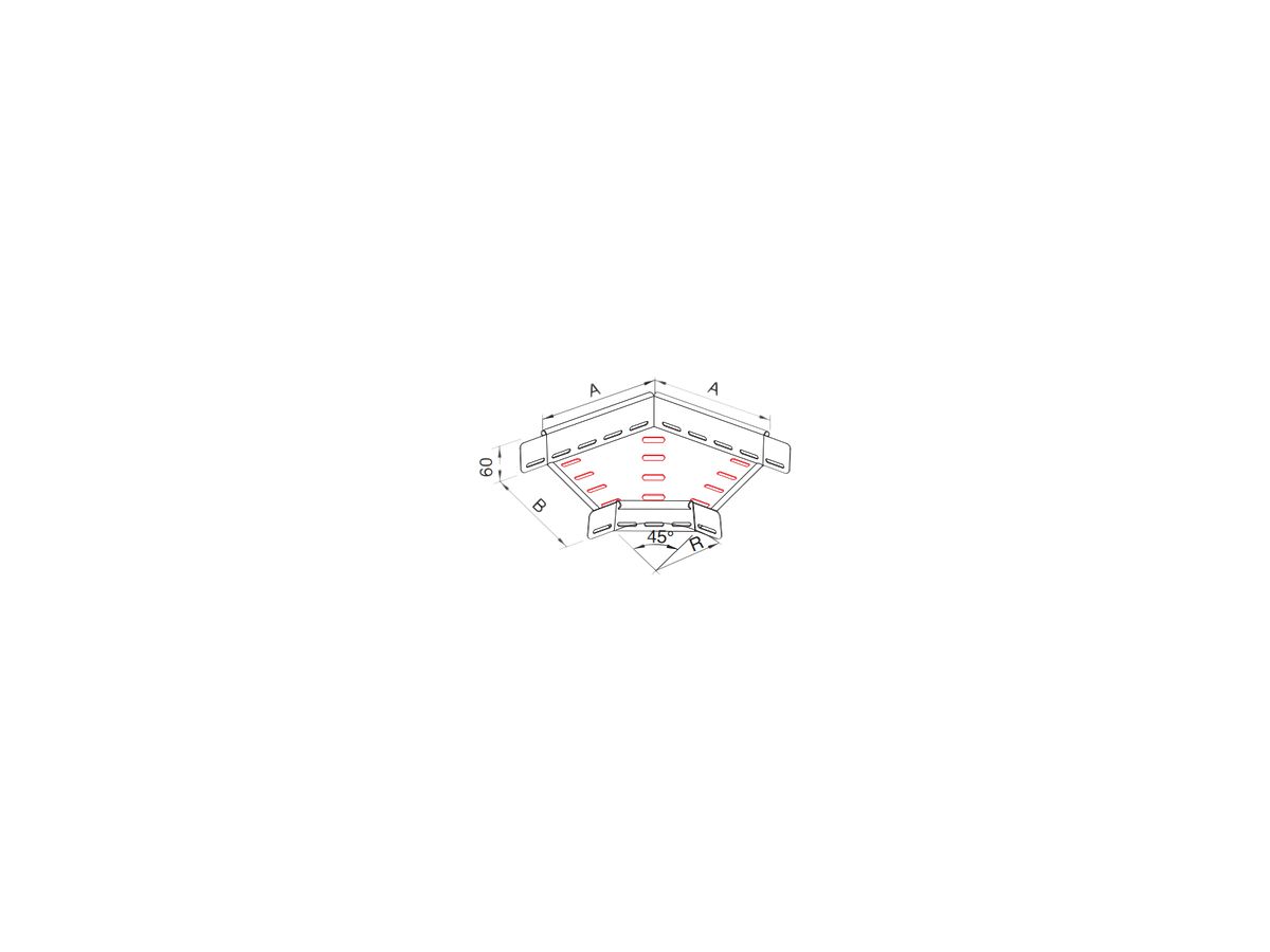 Winkel Lanz 45° 200×60mm verzinkt