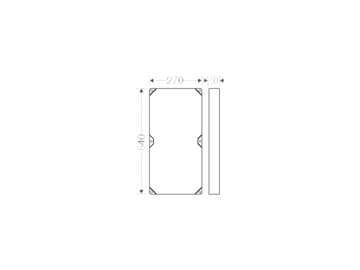 Zwischenrahmen Hensel Gr.3 270×540×50mm