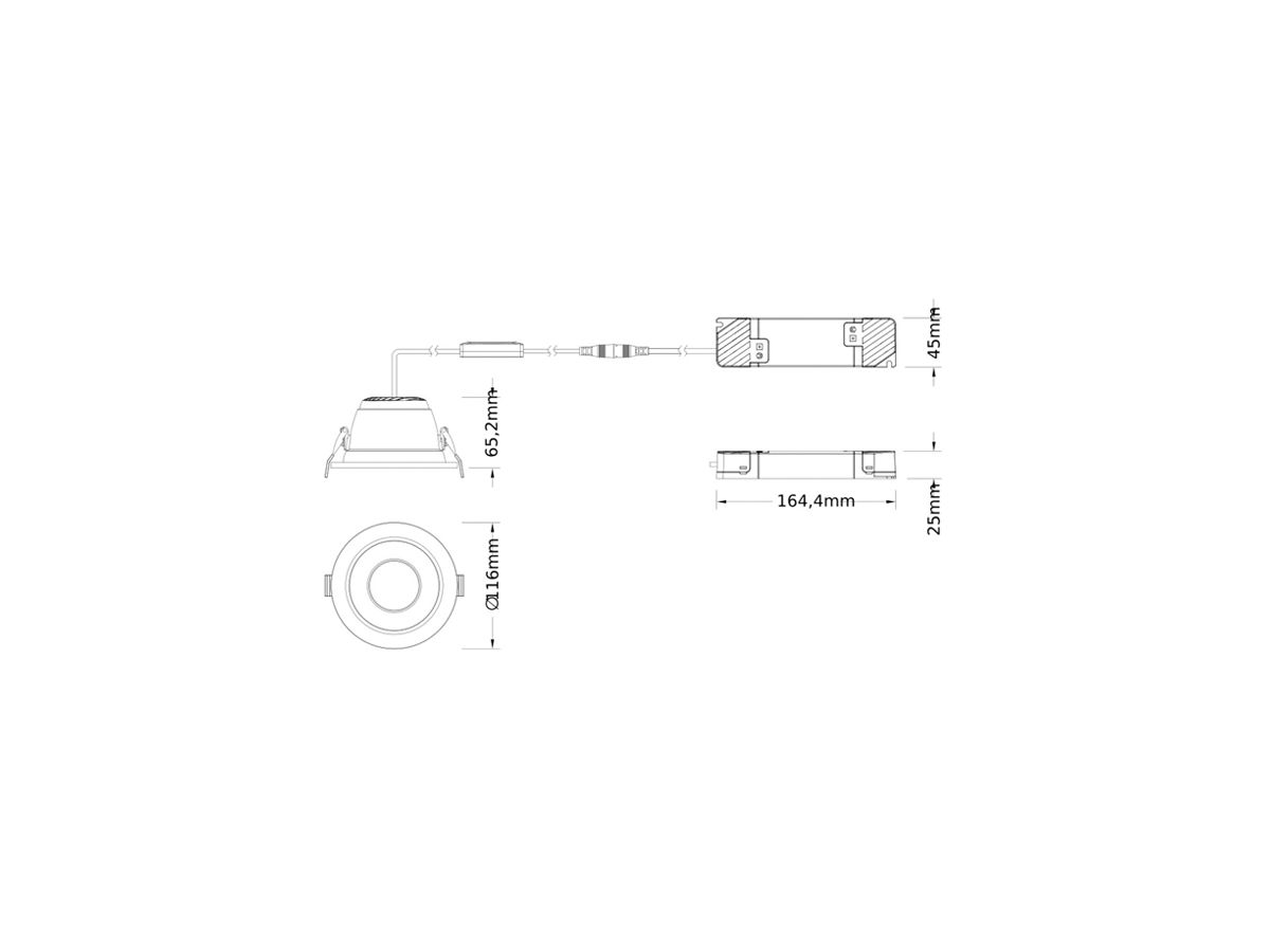 LED-Downlight LEDVANCE COMFORT U19 13W 1430lm 930/940 IP20/44 55° DA Ø116 weiss
