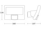 LED-Wandleuchte Steinel XLED curved PIR 10W 1125lm 3000K IP44 anthrazit