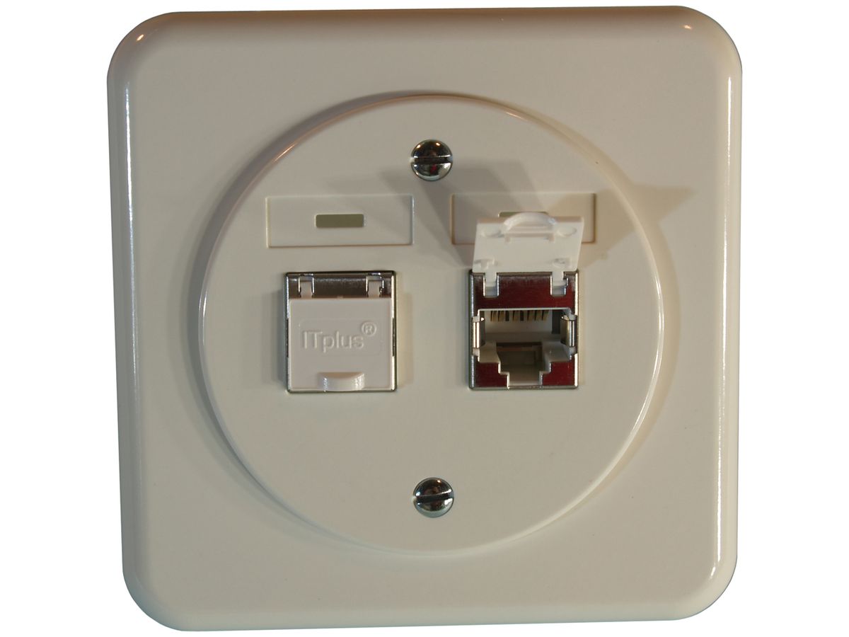 UP-Dose Kat.6 PMI 2f.2RJ45/s weiss