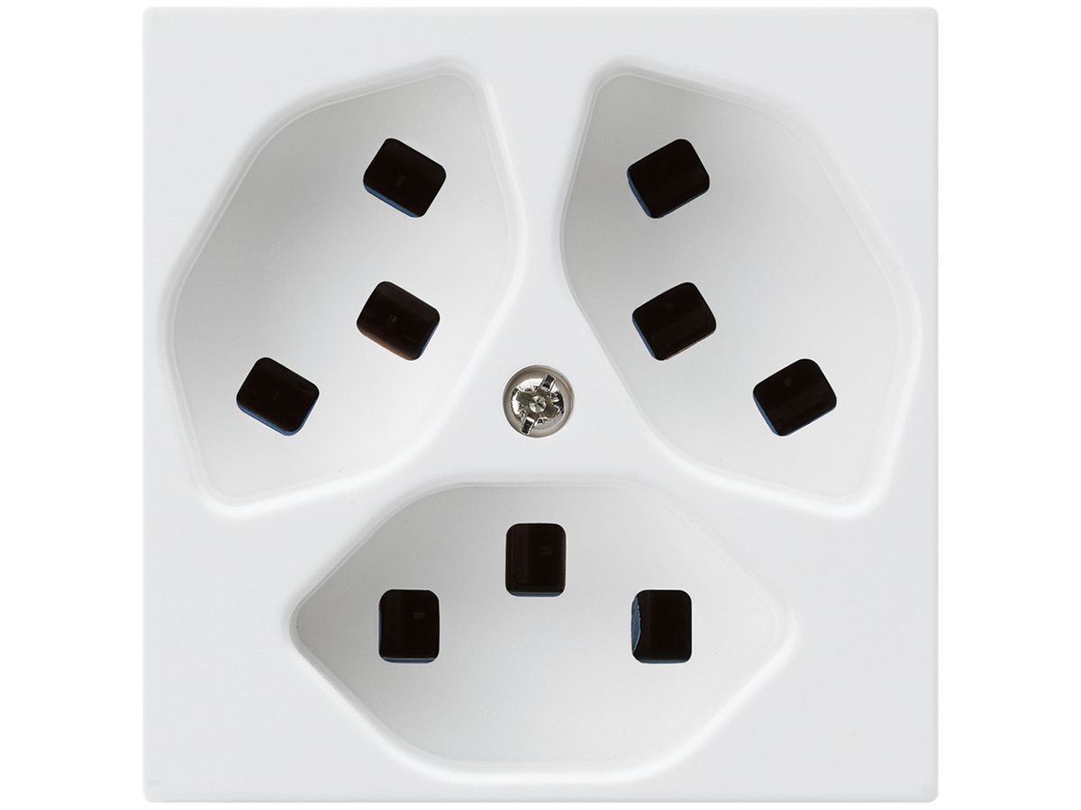 Steckdose Hager kallysto 3×T23 A ultraweiss