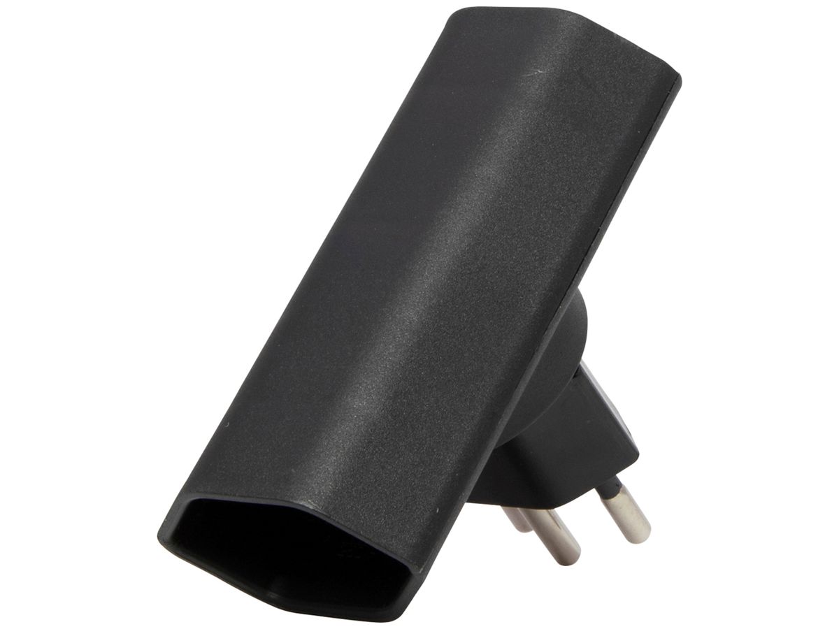 Abzweigstecker cleverLINE flach 2×T13 300° schwarz