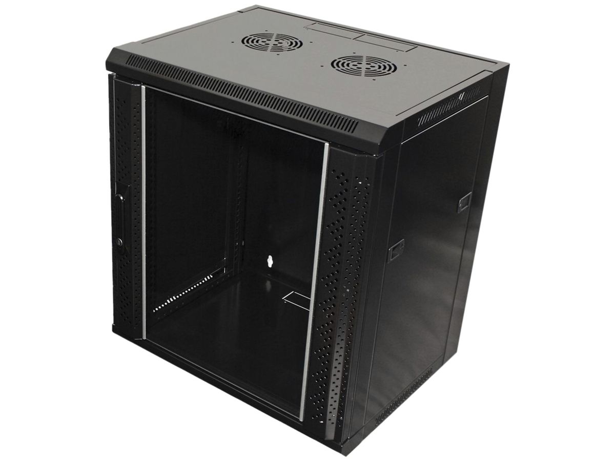 Wandgehäuse VALUE 15 HE (H×B×T) 775×570×600 mm, schwarz, RAL9005