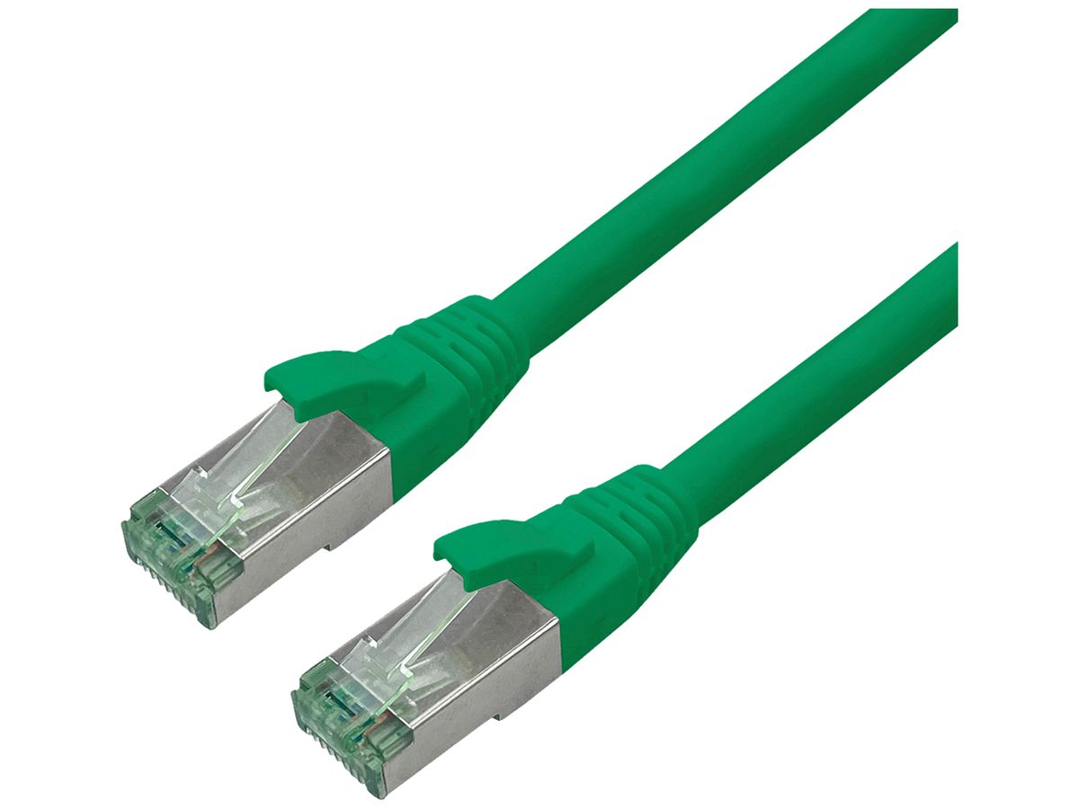 Patchkabel RJ45 ROLINE RM Kat.6A S/FTP AWG26 TPE grün 2m
