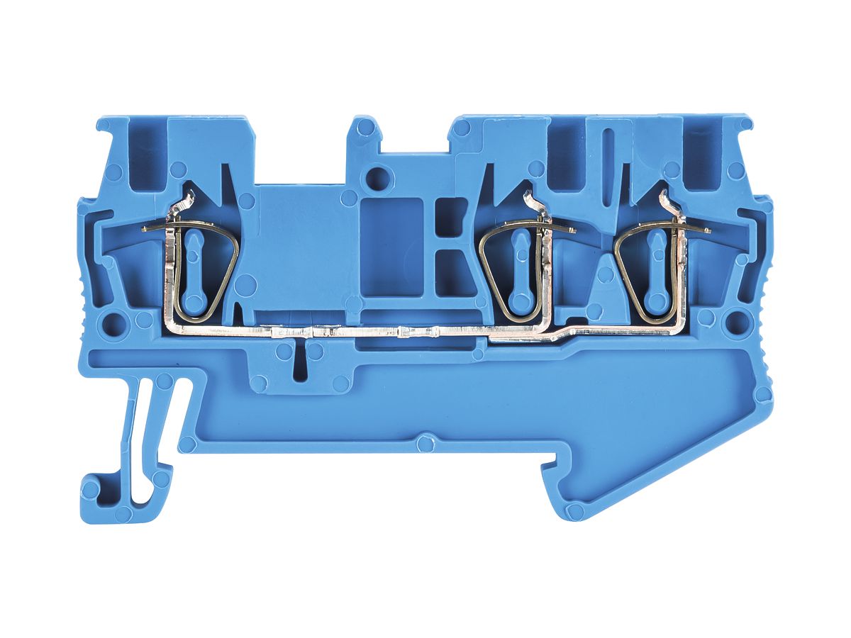 Durchgangs-Reihenklemme WKF 0.08…1.5mm² 17.5A 500V 3×Federz.1 Et.Hutsch.TH35 hbl