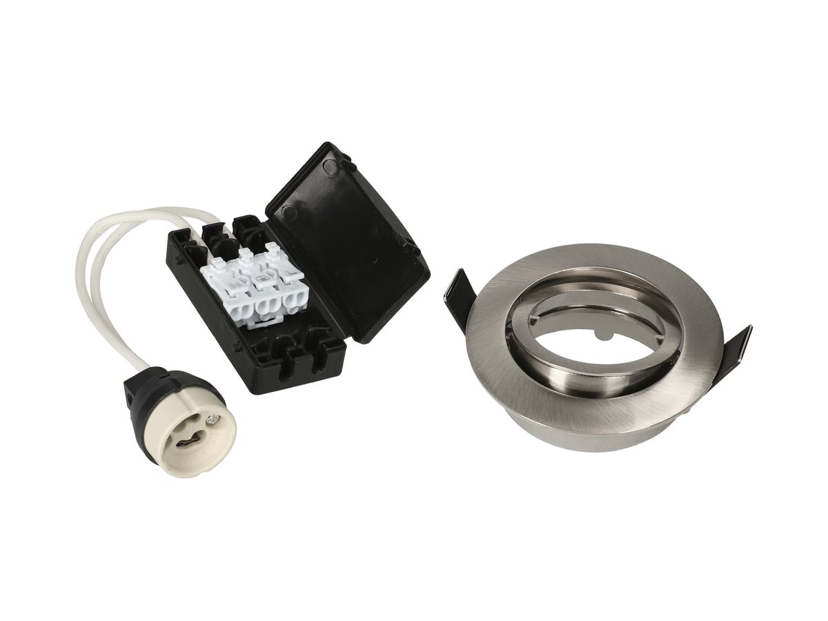 EB-Spot MAX HAURI maxLUCE GU10 Loch-Ø68mm mit Spannfedern chrom