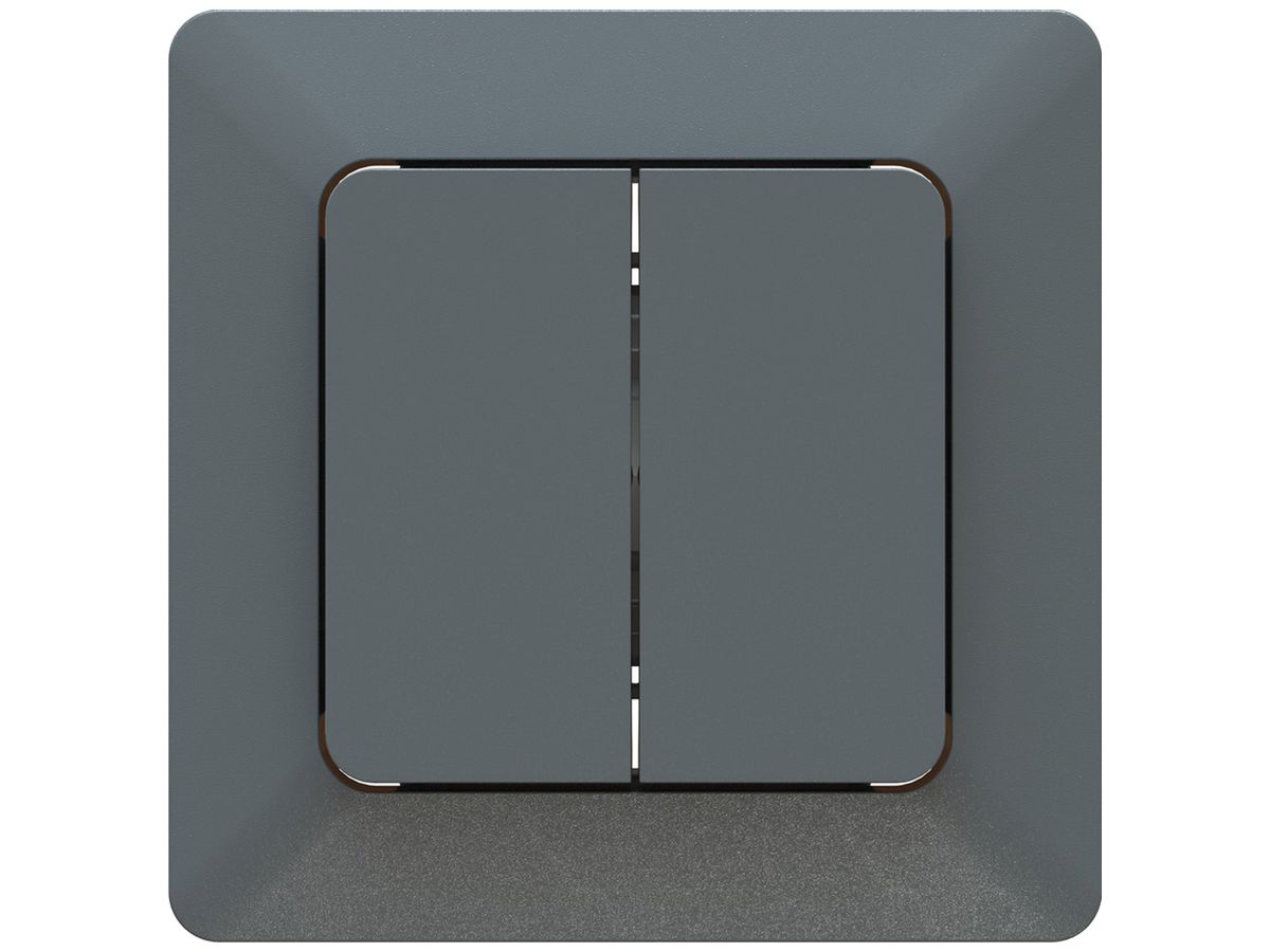 UP-Drucktaster MH priamos 2×AR 10A 250V 90×90mm anthrazit