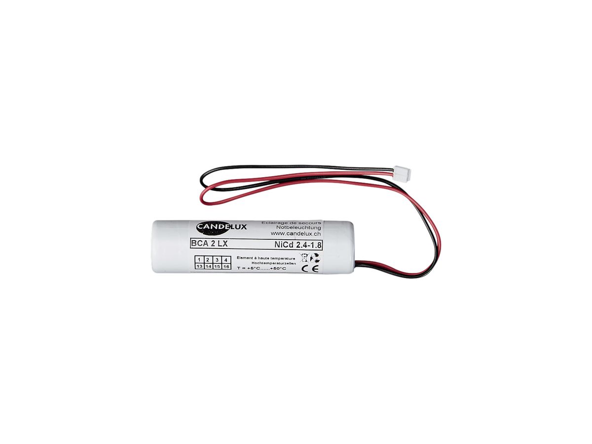 Akku NiCd BCA 2 LX, 2.4V/1.8Ah 1h, zu CFY/CFQ