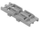 Befestigungsadapter WAGO ohne Zugentlastung 4×4mm² Rastfuss grau