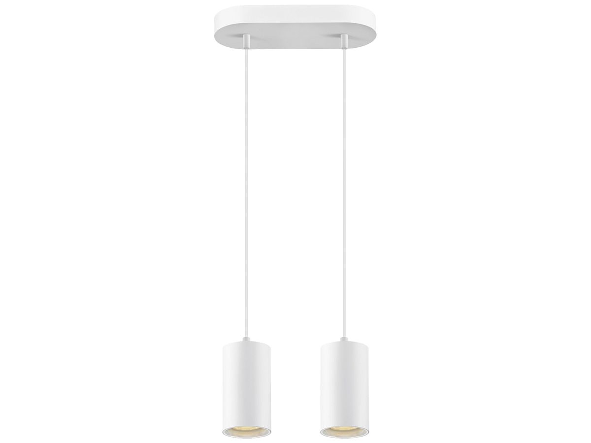 Pendelleuchte SLV ASTO TUBE GU10 2×10W direkt Ø70×125mm weiss