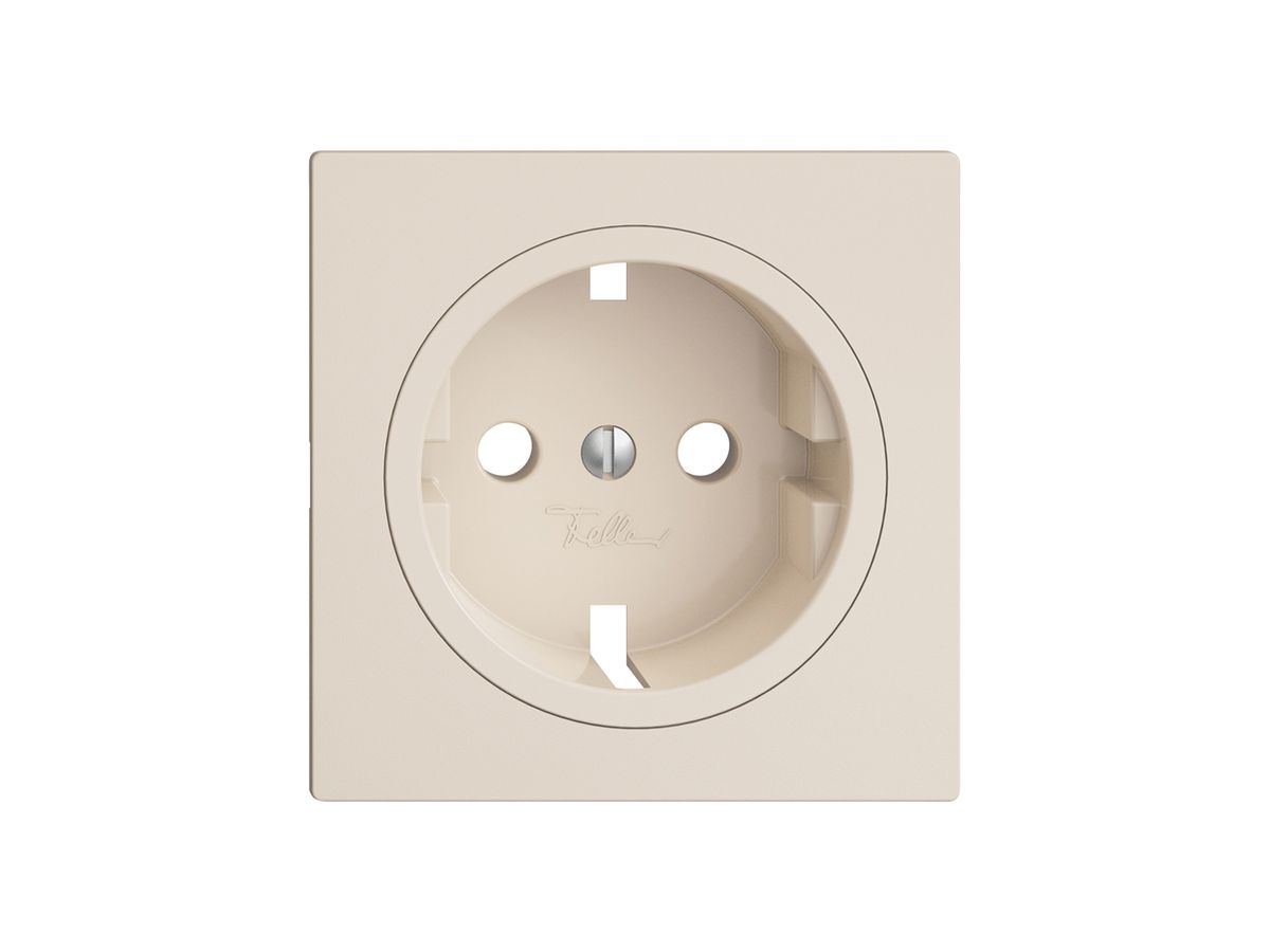 Frontset Feller EDIZIOdue für Schuko-Steckdose 60×60mm crema