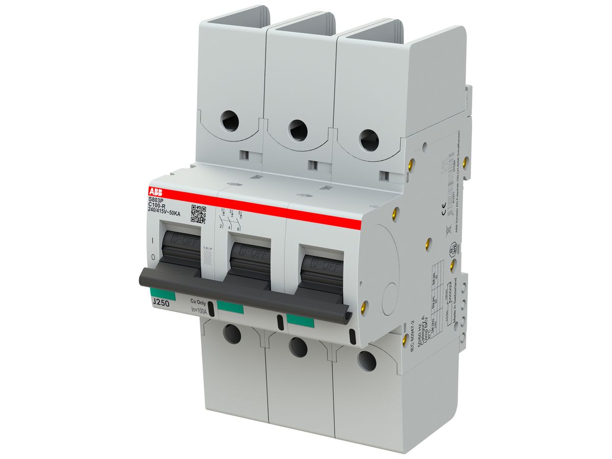 Leitungsschutzschalter ABB S803P-C100-R 3P 400V C-100A 50kA 4.5TE