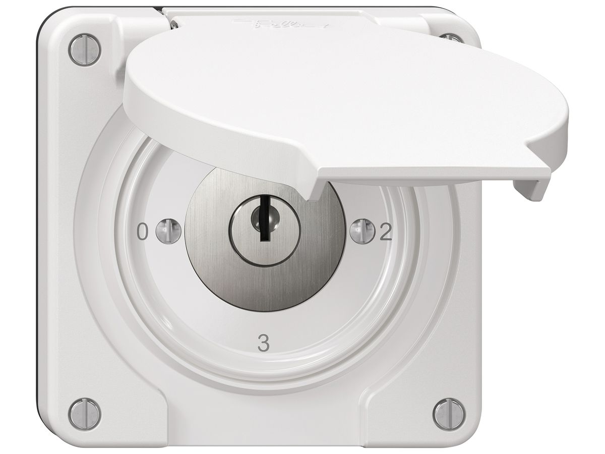 Schlüsselschalter NEVO SNAPFIX® Umschalter 16A 400V 0-1-2-3 ws