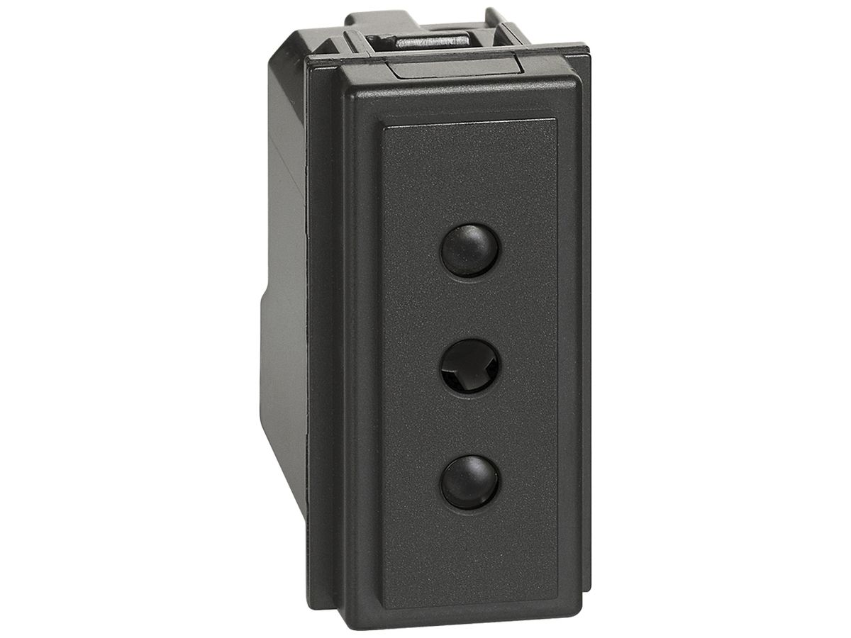 Steckdose Living Now italienischer Standard 1 Modul 10A schwarz