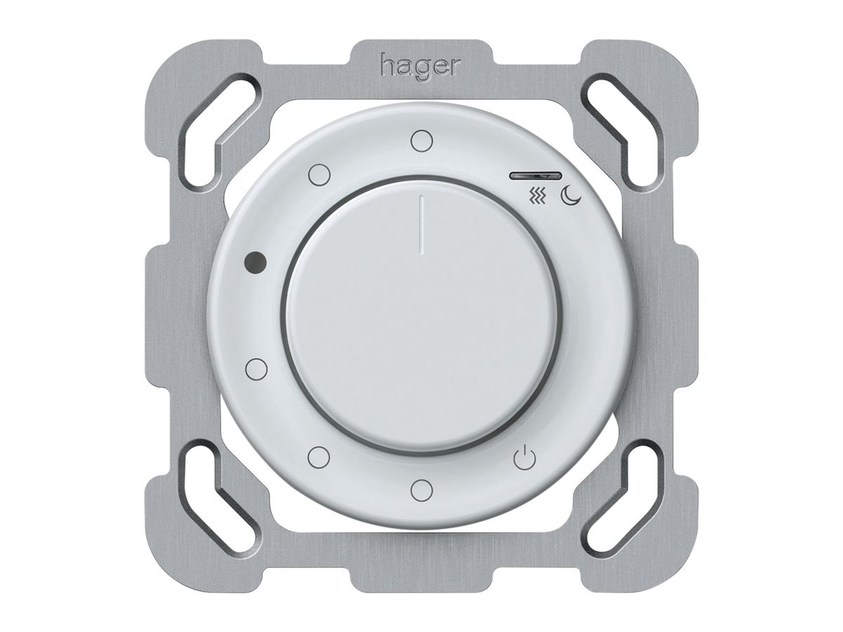 UP-Raumthermostat origin An/Aus 230VAC 16A 77×77mm weiss