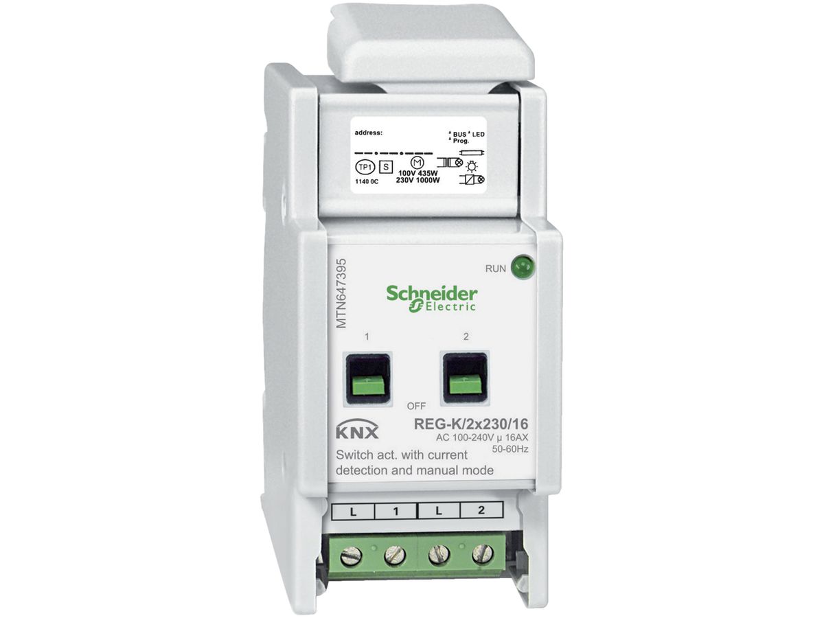 REG-Schaltaktor KNX Schneider Electric 2×230V MTN647395