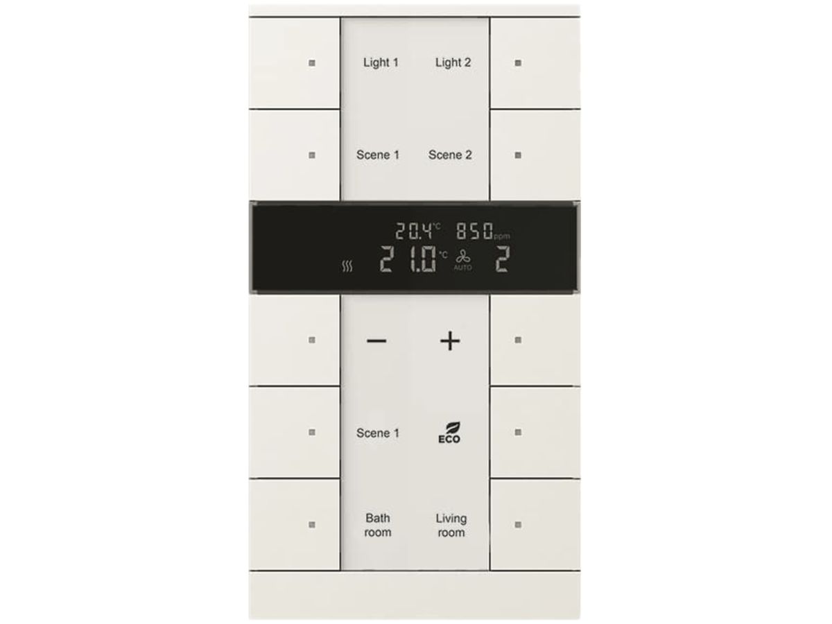 Controller gross ABB-Tenton, 10 Tasten, CO2/Feuchte, studioweiss matt