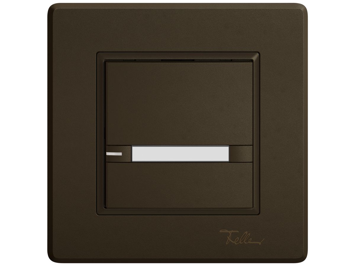 UP-KNX-Taster RGB EDIZIO.liv SNAPFIX® Temperaturfüh.RGB-LED Pap.1×T 2-Tbed.br