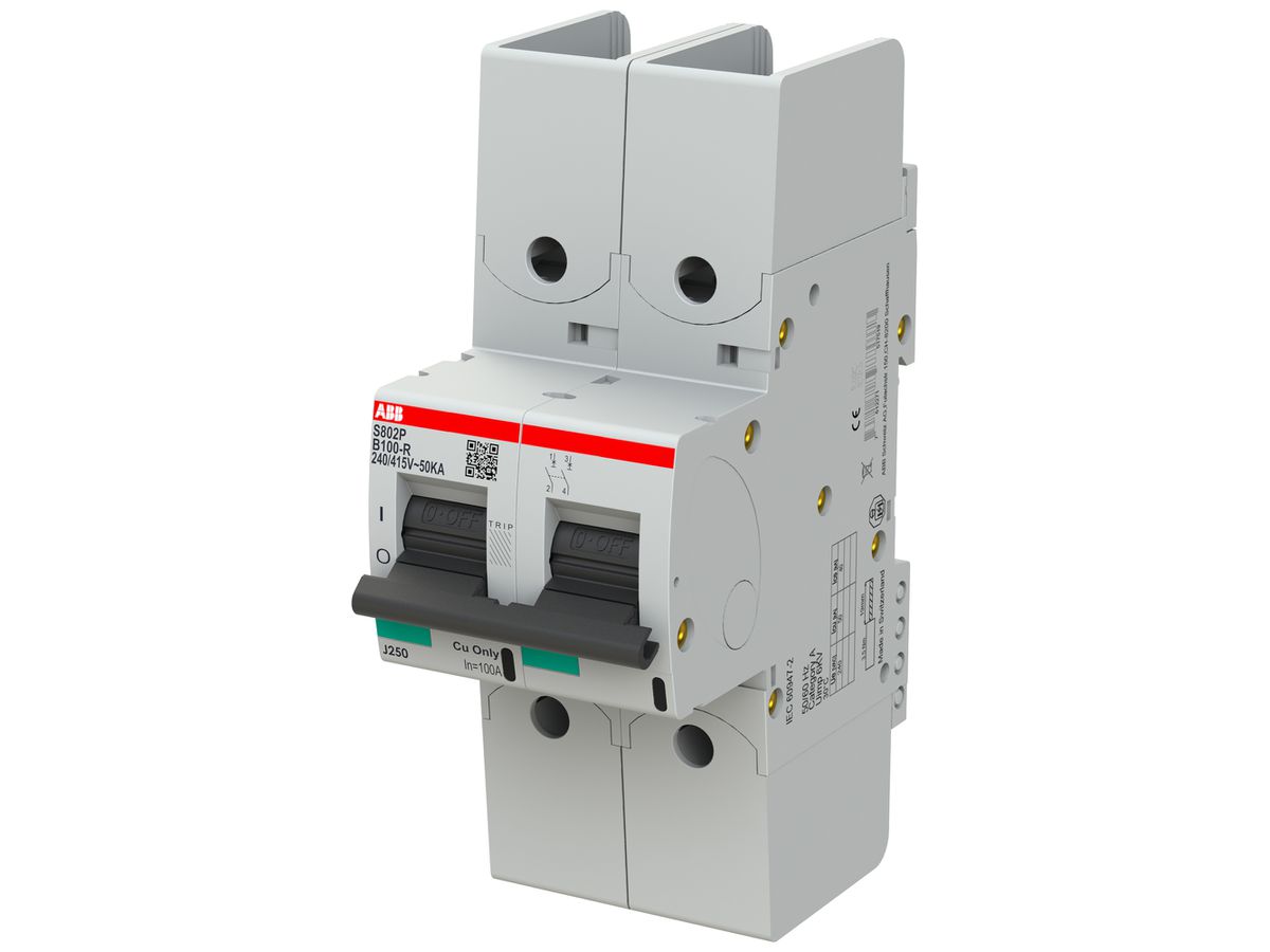 Leitungsschutzschalter ABB S802P-B100-R 2P 400V B-100A 50kA 3TE