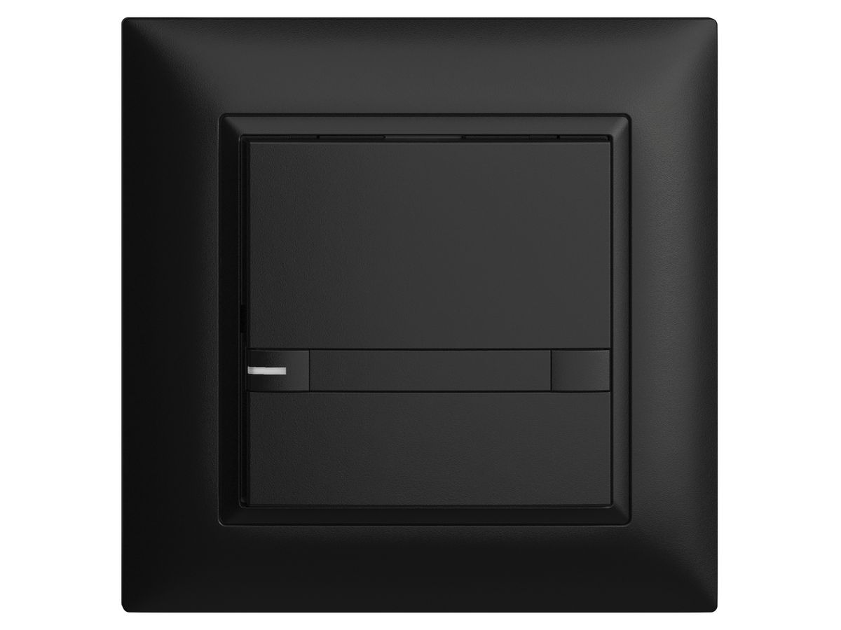 UP-KNX-Taster RGB EDUE FMI, 250mW, m.RGB-LED, m.Papier., 1×Taste, 2×Tastenb., sz