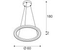 LED-Pendelleuchte SLV ONE FLAT 23W 1900lm 927/930 DIM Ø600 weiss