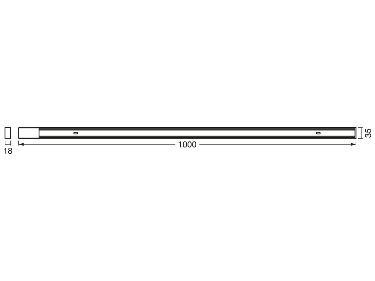 AP-Stromschiene LEDVANCE TRACKLIGHT Aluminium 1000mm schwarz